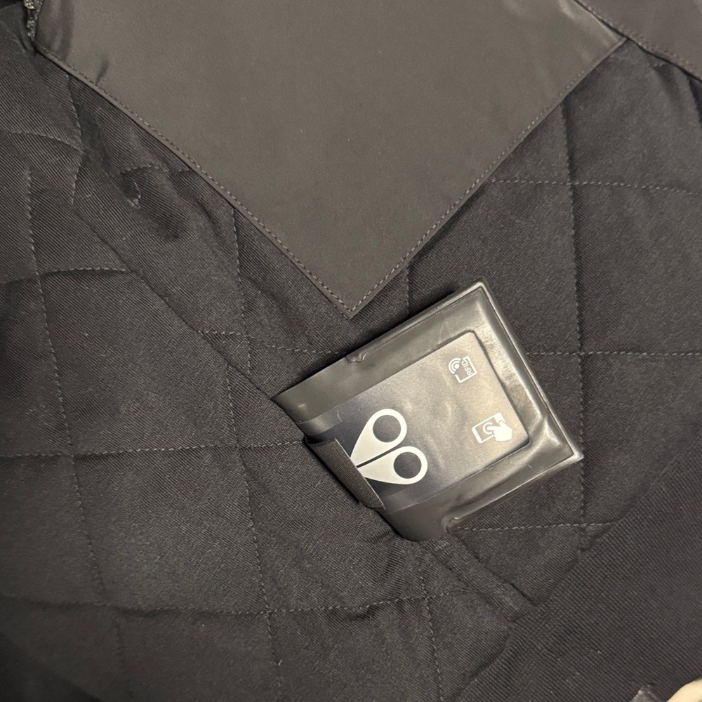 Moose Knuckles Black Hooded Bomber Jacket - Picture 10 of 14